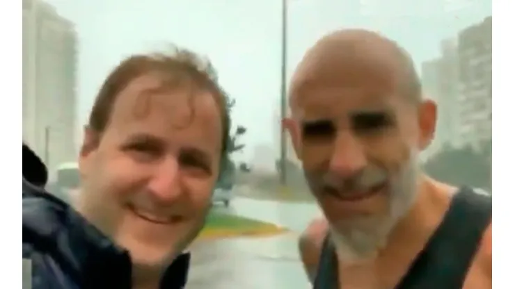 El video viral de Pinola entrenando bajo una lluvia torrencial