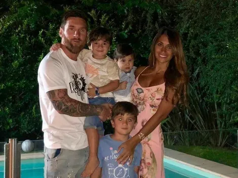 Antonella Roccuzzo subió una foto de Mateo con la camiseta de Newell's