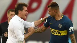 Cardona y Guillermo en el Superclásico de 2017.