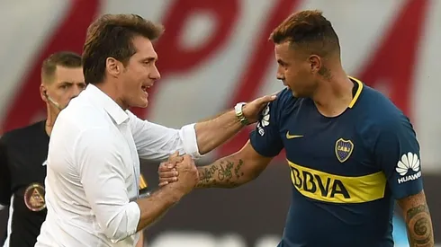 Cardona y Guillermo en el Superclásico de 2017.