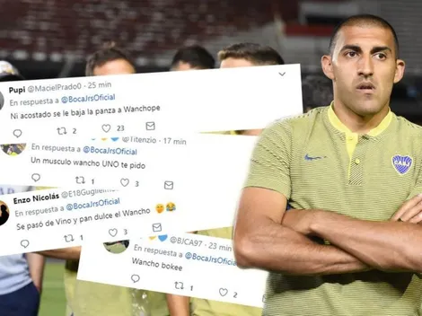 Todos se burlan de Wanchope por una foto que subió Boca a Twitter