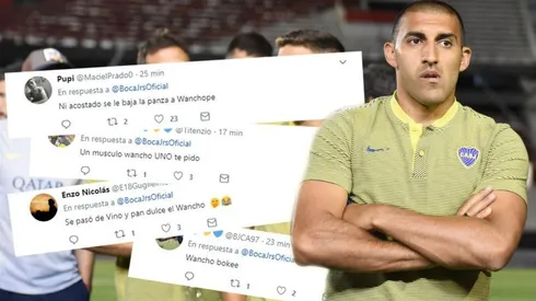 Todos se burlan de Wanchope por una foto que subió Boca a Twitter