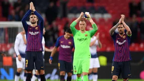 LAS CARAS DE LA HISTORIA. Piqué y Messi, con 31 años, son de los más experimentados del Barcelona (Foto: Getty).