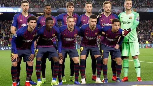 Barcelona en el partido ante el Tottenham.