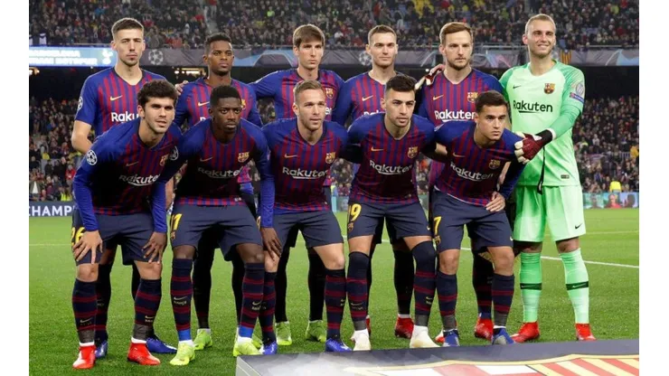 Barcelona en el partido ante el Tottenham.