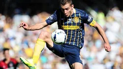 Marco Ruben con la camiseta de Rosario Central.