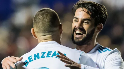 Karim Benzema e Isco, juntos.