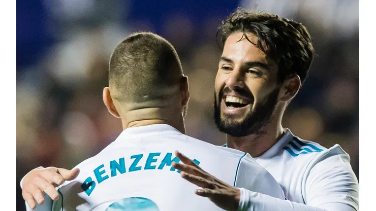Karim Benzema e Isco, juntos.