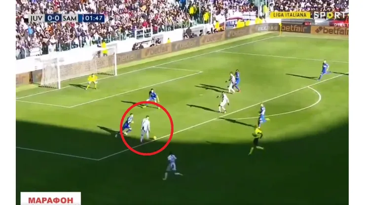 Cristiano controló perfecto, enganchó y clavó un golazo para Juventus