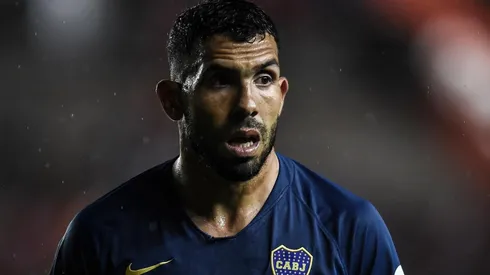 Carlos Tevez con la camiseta de Boca.
