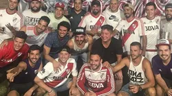 La tremenda bandera que los amigos de Enzo Pérez le regalaron al jugador