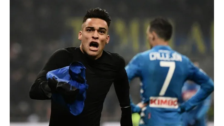 GRITALO, LAUTARO. Así se desahogó Martínez después del 1-0 para Inter ante Napoli.