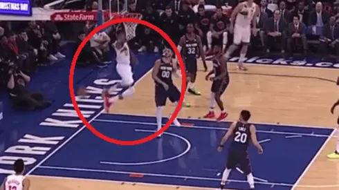 Blooper: Clavada fallida de Antetokounmpo termina en asistencia de triple