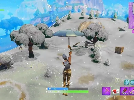 El mapa de Fortnite se cubrió de nieve durante Navidad