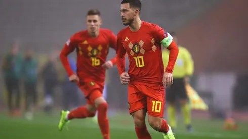 Los Hazard jugando para Bélgica.