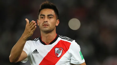 Foto de Gonzalo Martínez con la camiseta de River.