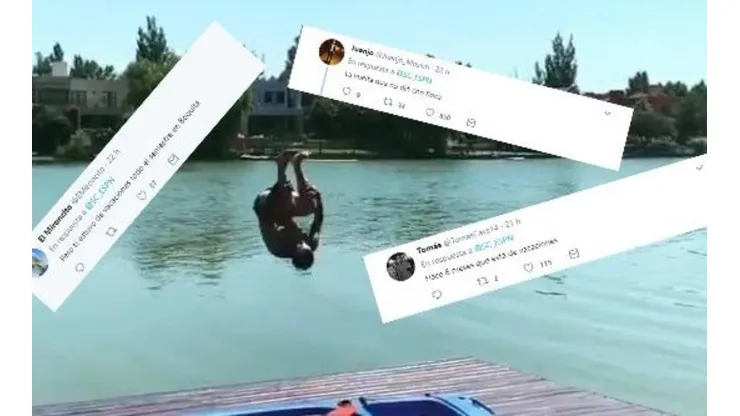 Zárate subió un video en sus vacaciones y los hinchas de River estallaron las redes burlándose