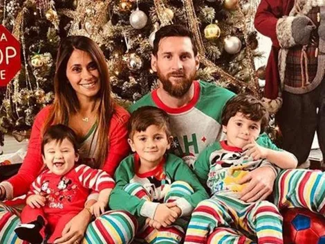 Antonella Roccuzzo y Messi vistieron a sus hijos para romperla en Navidad
