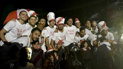 El plantel de River festejó el campeonato.