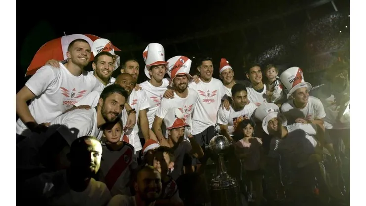 El plantel de River festejó el campeonato.