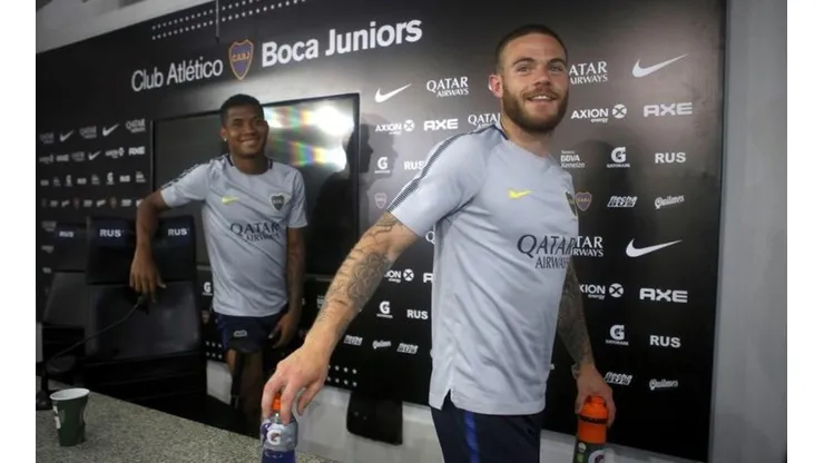 Barrios y Nández, figuras de Boca.