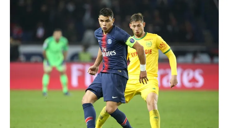 Thiago Silva en el duelo ante Nantes.