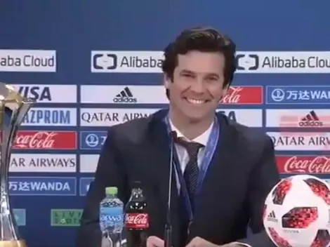 Solari se encontró a un excompañero de River en plena conferencia