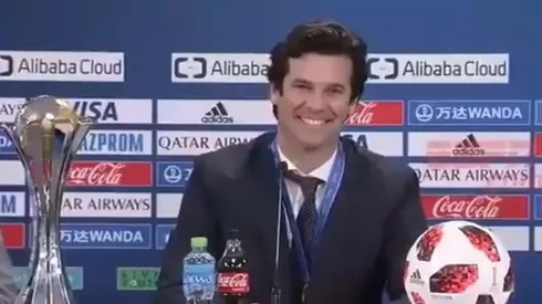 Solari se encontró a un excompañero de River en plena conferencia