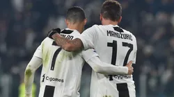 El festejo de Cristiano y Mandzukic.