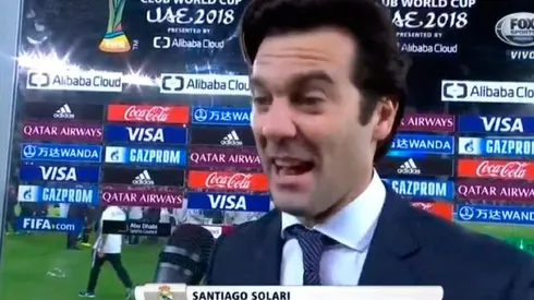 Solari tras el final del partido.