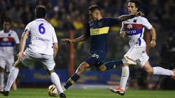 Foto del volante de Boca ante Tigre.