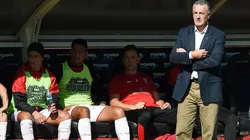 Gustavo Alfaro durante su etapa en Huracán.