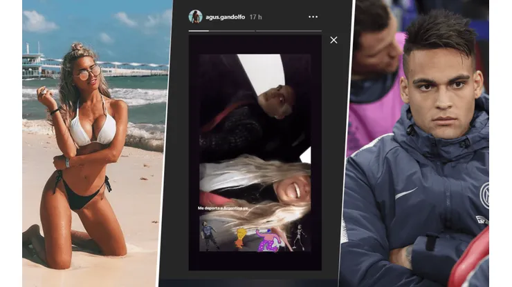 La novia de Lautaro Martínez no lo paraba de molestar y el le tiró "es un papelón"