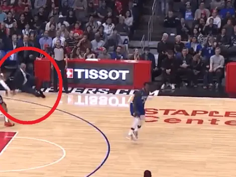 Doc Rivers se cae de trasero al tratar de discutir con un árbitro