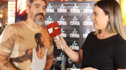 Foto de la entrevista con Ariel Ortega.