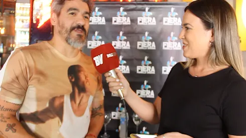 Foto de la entrevista con Ariel Ortega.