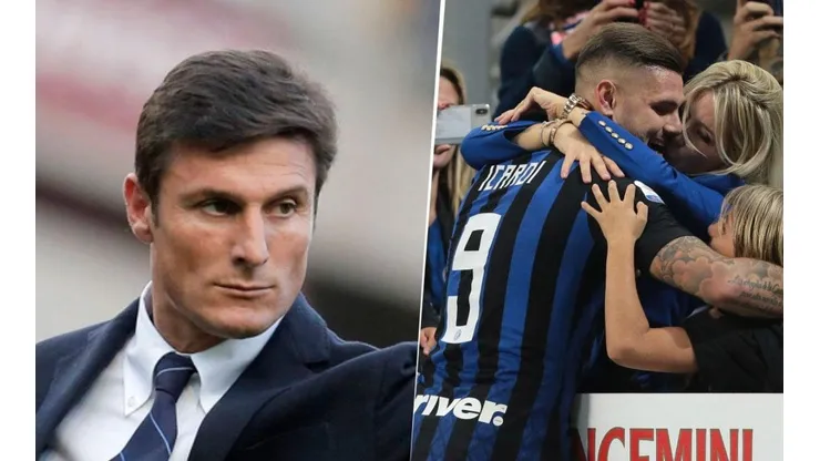 La pelea menos pensada: Zanetti salió a pegarle a Wanda Nara