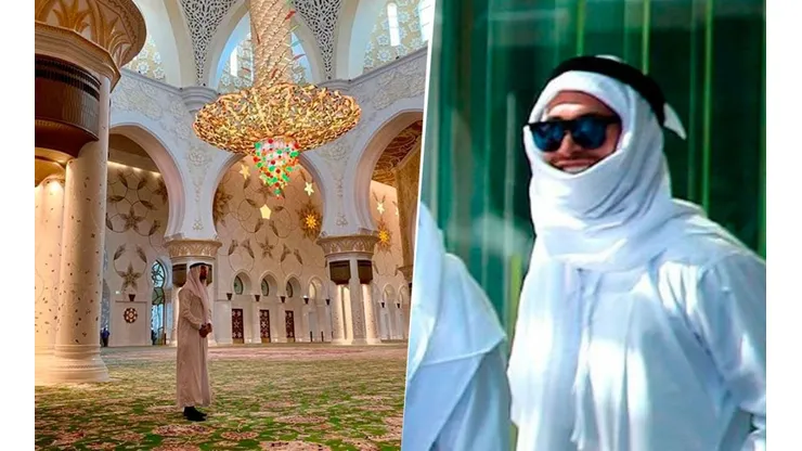 Sergio Ramos se vistió de jeque en Abu Dabi y explotaron las redes