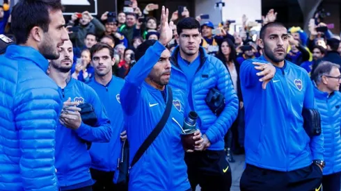 Los jugadores de Boca en Madrid.