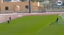 El arco a arco en el entrenamiento de River entre Armani y el joven Centurión