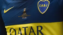 LA DE LA FINAL. La camiseta titular de Boca durante la definición de la Copa Libertadores (Foto: Getty).