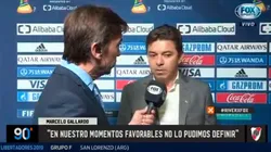 Gallardo habló con Marcelo Benedetto tras el partido.