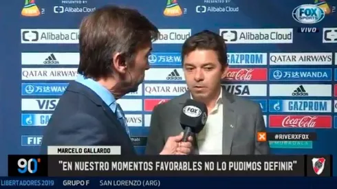 Gallardo habló con Marcelo Benedetto tras el partido.