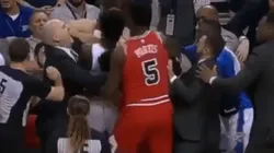 Video: Jugadores de Bulls y Thunder casi se van a las manos por un empujón a Westbrook