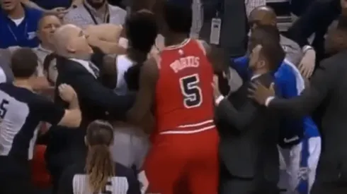 Video: Jugadores de Bulls y Thunder casi se van a las manos por un empujón a Westbrook