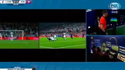 El árbitro no consideró que Palacios tocó la pelota con la mano.