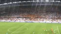 Foto de los hinchas de River en pleno Mundial de Clubes.