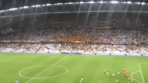 Foto de los hinchas de River en pleno Mundial de Clubes.