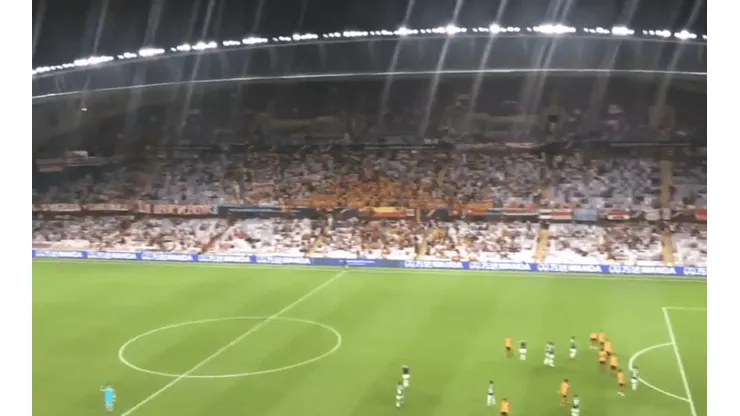 Foto de los hinchas de River en pleno Mundial de Clubes.