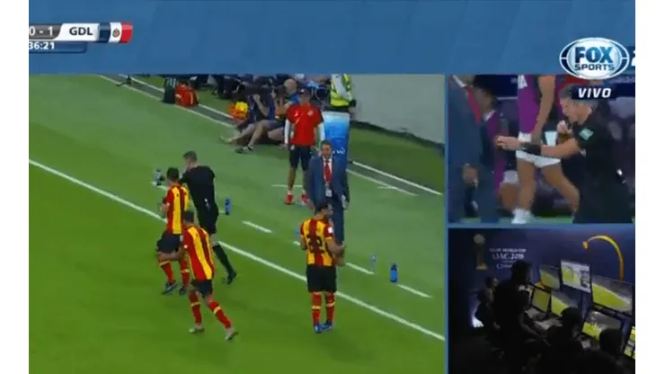 Foto del penal del equipo ante Chivas.